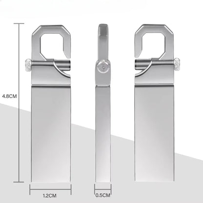Waterproof Metal USB 2.0 Flash Drive 128GB Portable Memory Stick 64GB 100% Real Capacity Pen Drive 32GB High Speed U Disk 16GB Shatterproof USB Memory Stick