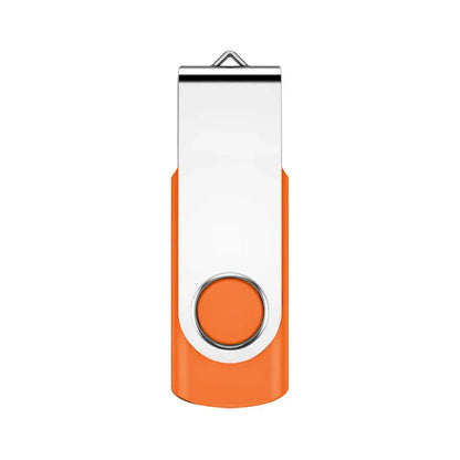 USB Flash Drive 128GB 64GB 32GB 16GB 8GB 4GB Swivel Design, Metal Pen Drive, Cle USB 2.0 Portable Memory Stick, Multiple Colours, CE & RoHS Certified, Real Capacity