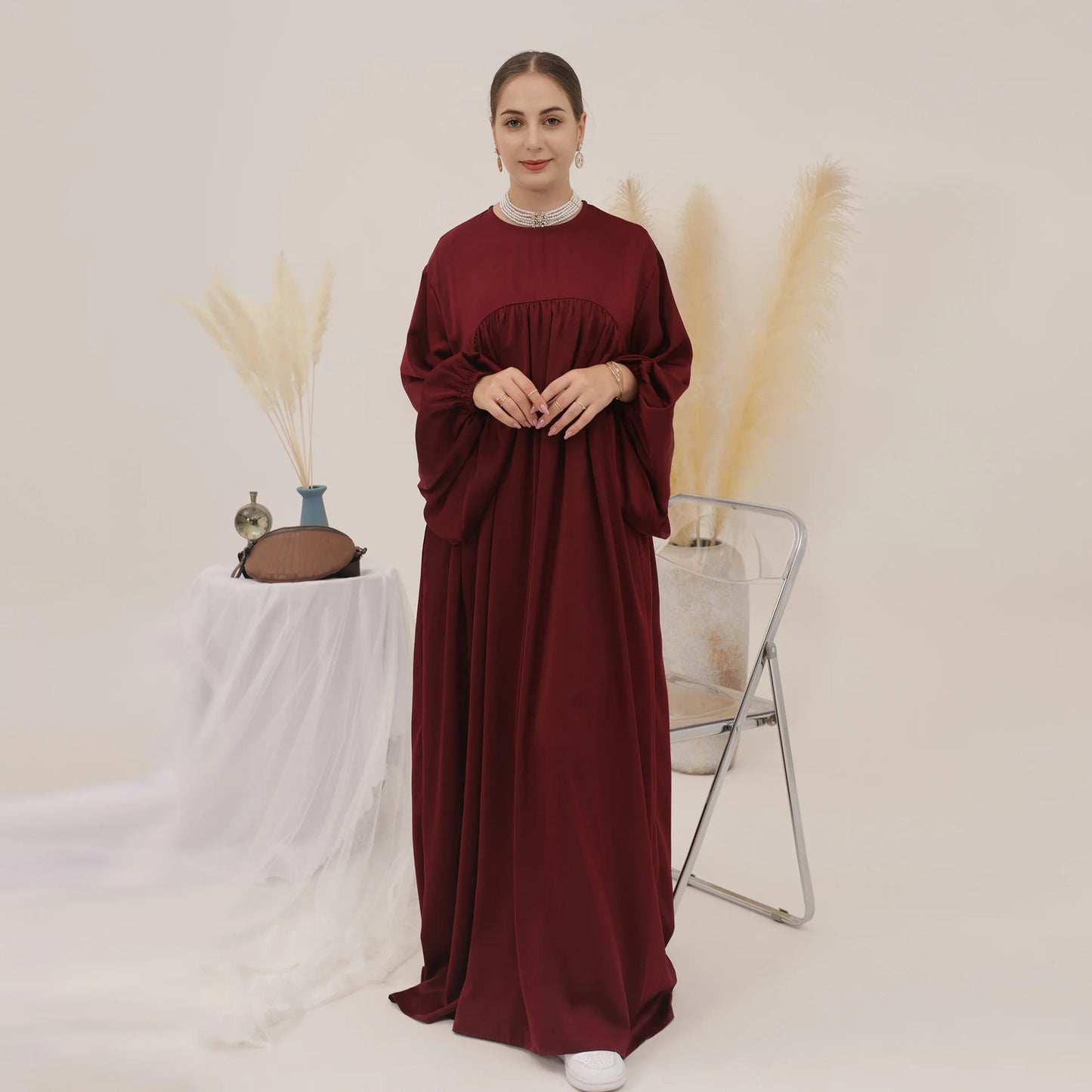 modest loose muslim dress abaya eid ramadan elegant with pocket for women, comfortable fit, stylish design, perfect for prayer and daily wear, various colors available