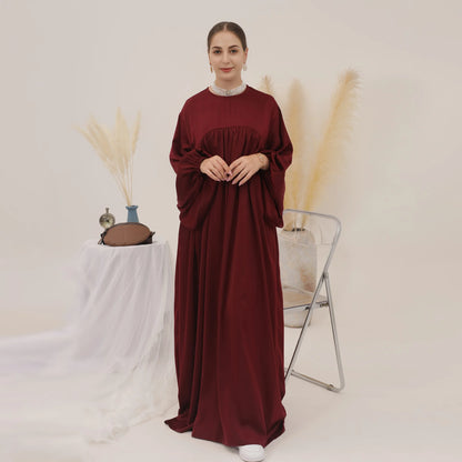 Modest Loose Muslim Dress Abaya Eid Ramadan Elegant With Pocket for Women, Comfortable Fit, Stylish Design, Perfect for Prayer and Daily Wear, Various Colors Available