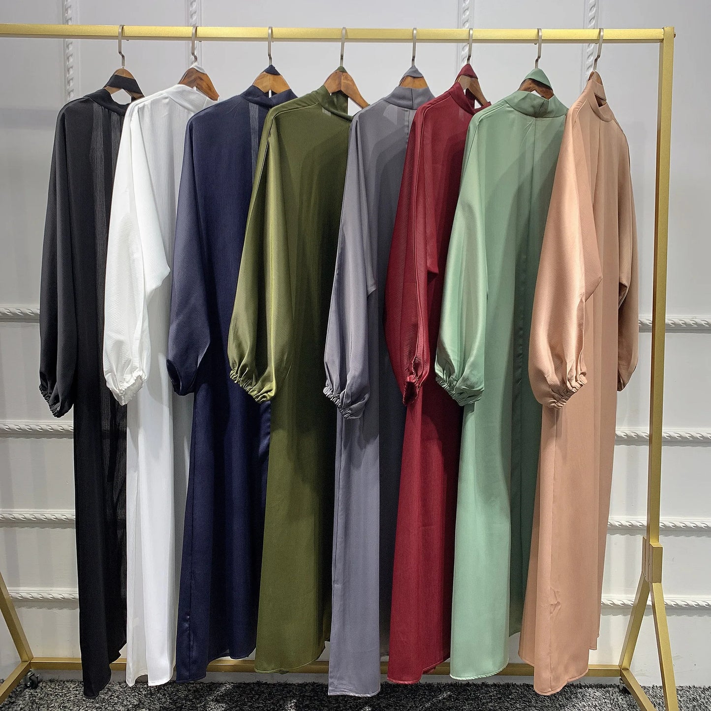 prayer clothes women satin cardigan robe islamic long-sleeved dress 2024 - modest fashion, comfortable fit, ideal for daily wear and special occasions
