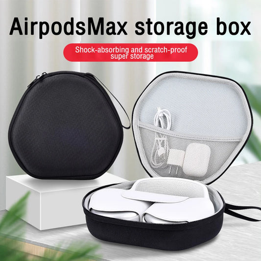 B0D8PDJYJ5 Airpods Max Bluetooth Headphone Organiser EVA Hard Portable Wireless Headphone Shockproof Protective Case Storage Bag