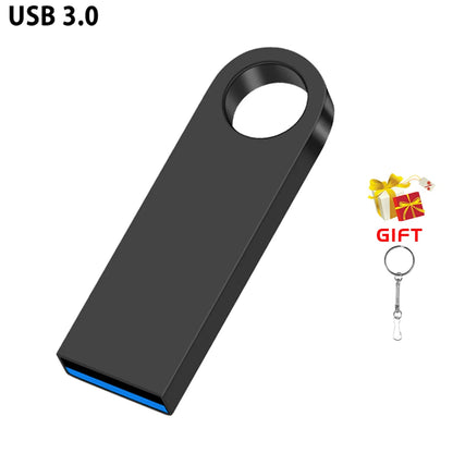 USB 3.0 High Speed Metal Flash Drive 128GB 64GB 32GB 16GB Portable Memory Stick Key Chain for Data Storage and Backup