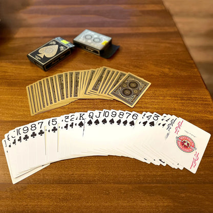 24K Gold Silver PVC Full Plastic Playing Cards Waterproof Durable Poker Set - Premium Quality, Thick, Easy to Handle, Perfect for All Card Games and Gatherings