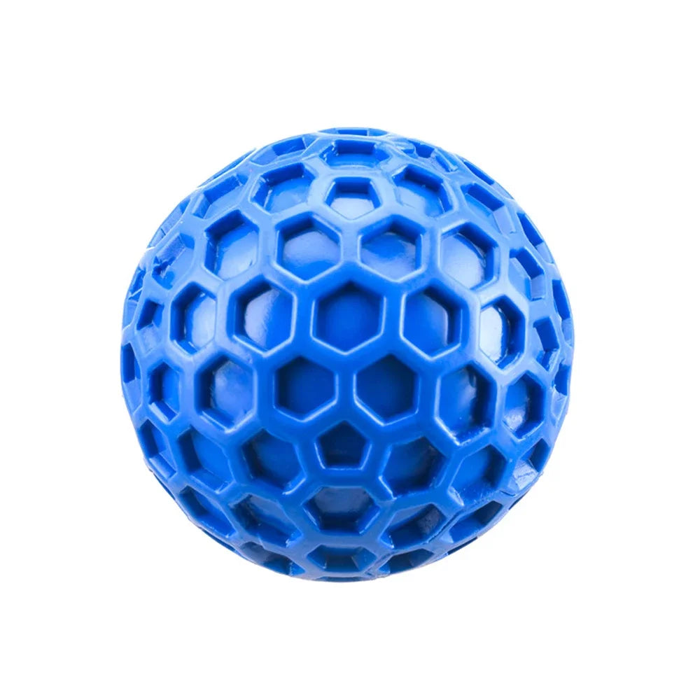 durable squeaky dog ball toy - tough tpr rubber for aggressive chewers, enhances dental health, perfect for teething relief, interactive fetch and play for all dog sizes