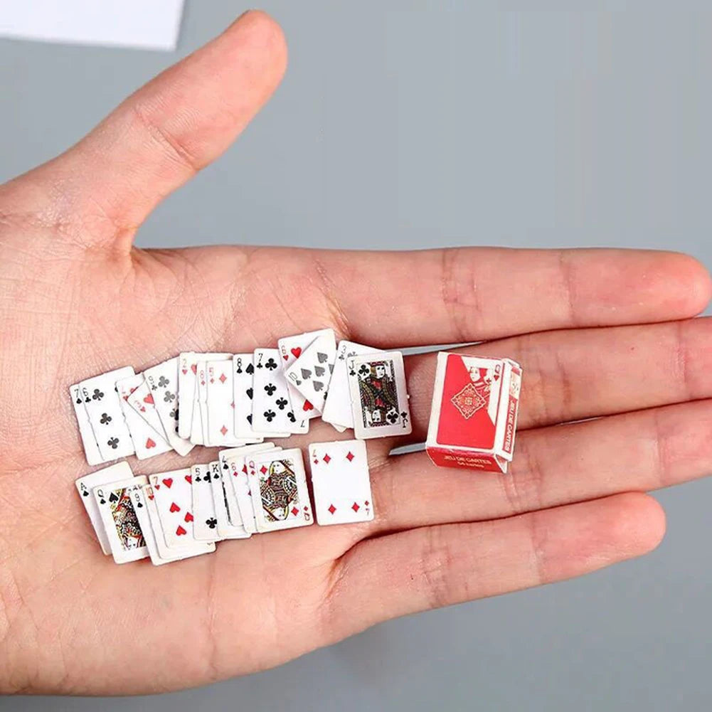 small mini pokers house portable poker chips clear playing cards family game - perfect for game nights, travel, parties, fun activities, and bonding time with friends and family