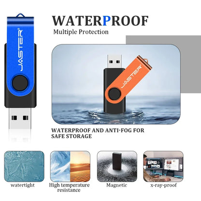 У - Тарелка USB 32GB Flash Drive 16GB Memory Stick Metal Jump Drive Swivel Pendrive Portable 64GB 128GB USB 3.0 Pen Drives for Fast Data Transfer