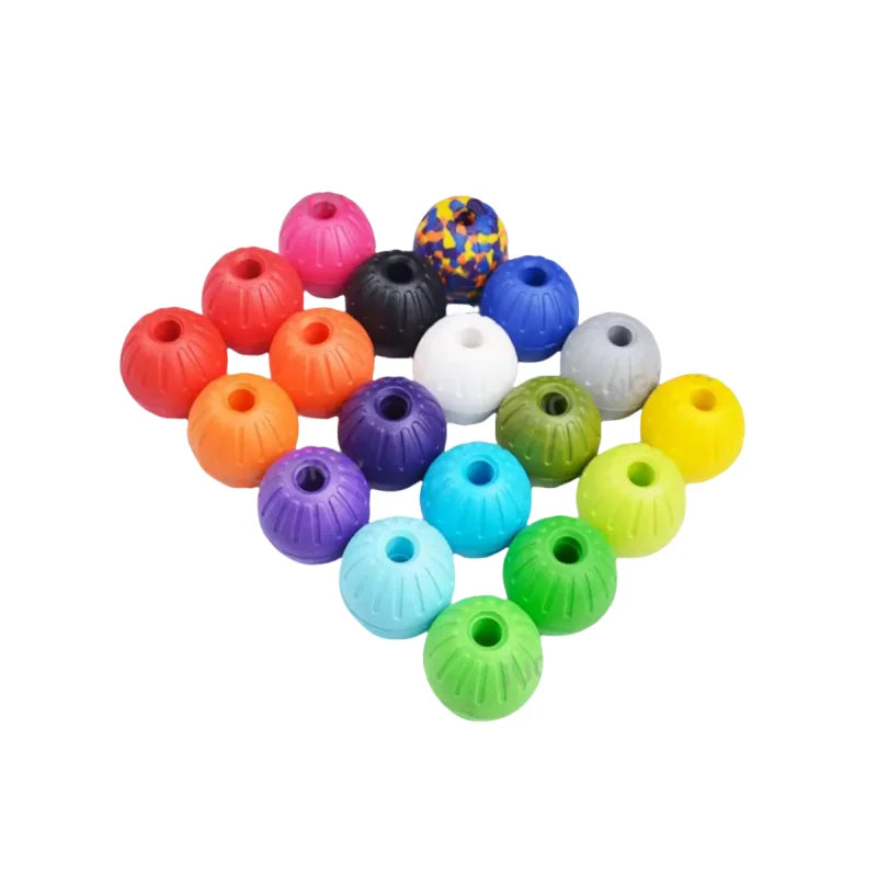 floating dog chew toy, durable eva 7cm/9cm ball for training & fetch, multi-coloured waterproof, ideal for beach & park play, perfect for small to large dogs