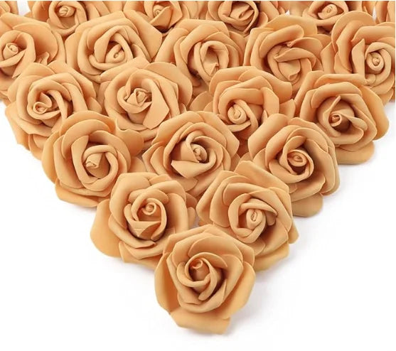 artificial soft foam rose heads - pe material blooms for wedding, party, home decor, diy crafts, floral arrangements, baby showers, indoor use, white & pink petals