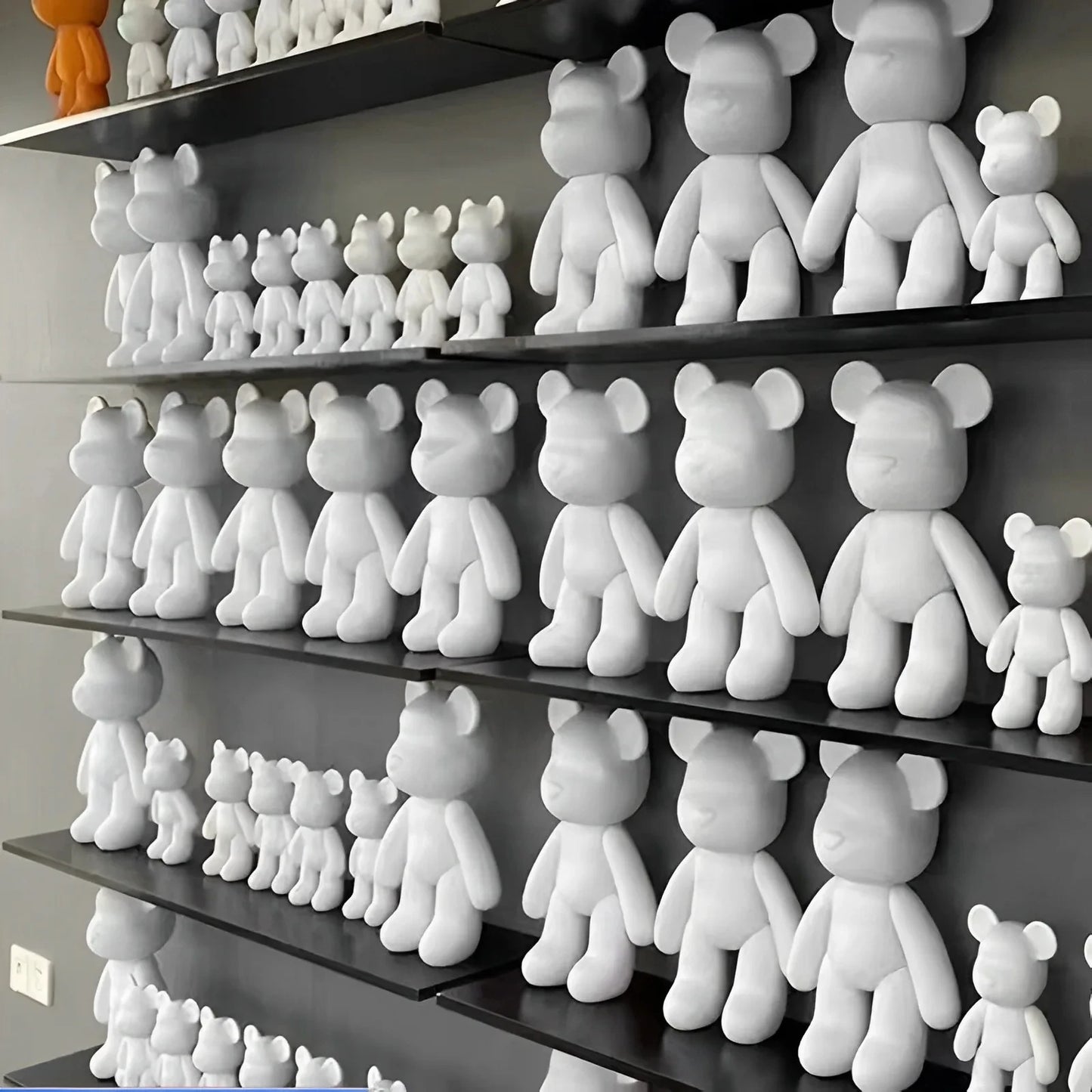 b0br4zkzcv diy fluid bear sculpture handmade bearbrick doll ornaments violent bear graffiti painting parent-child toy gift home decoration
