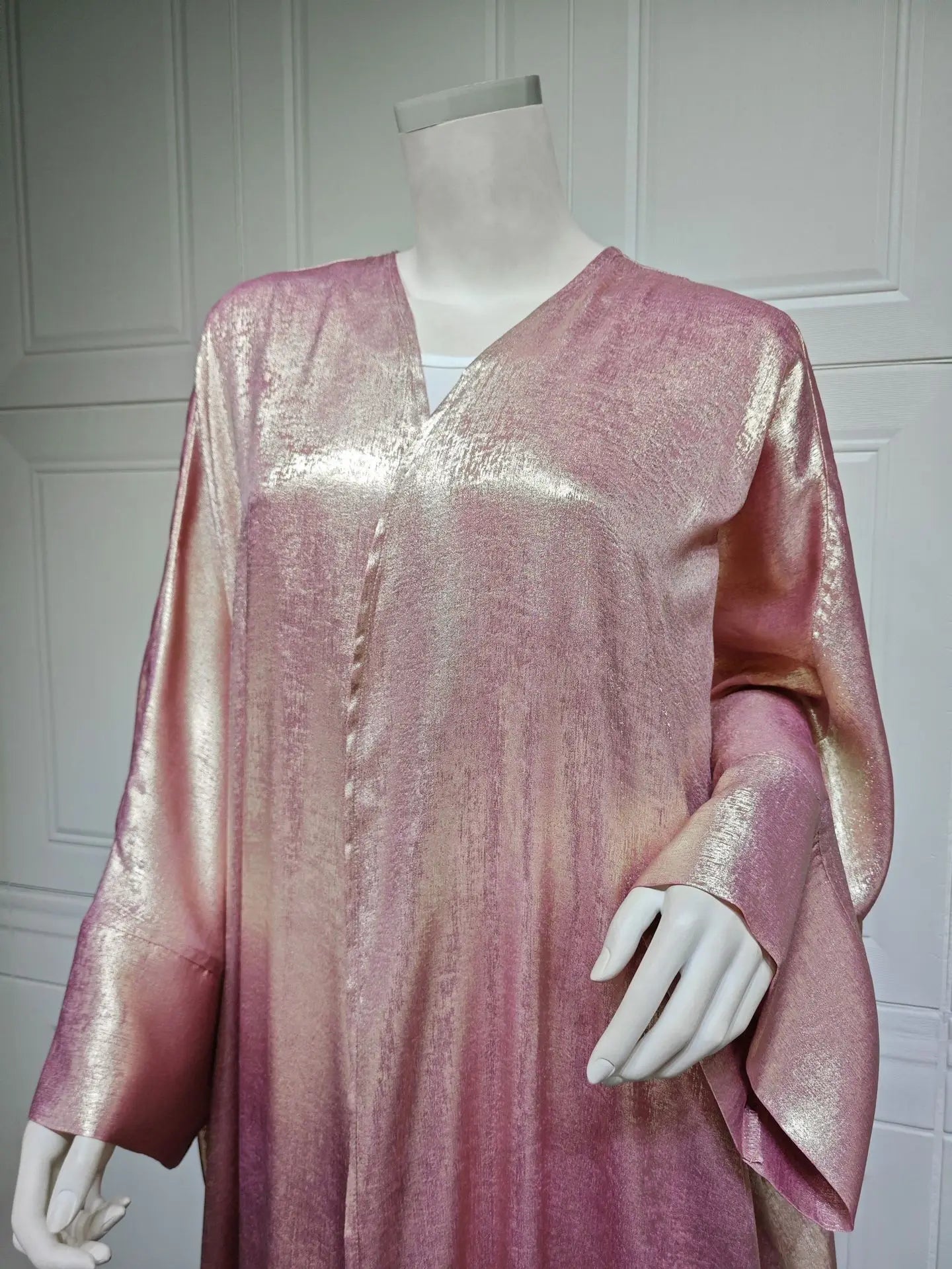 shiny satin batwing abaya caftan open abayas luxury kaftan robe for women - elegant lightweight kaftan with batwing sleeves for casual and formal occasions