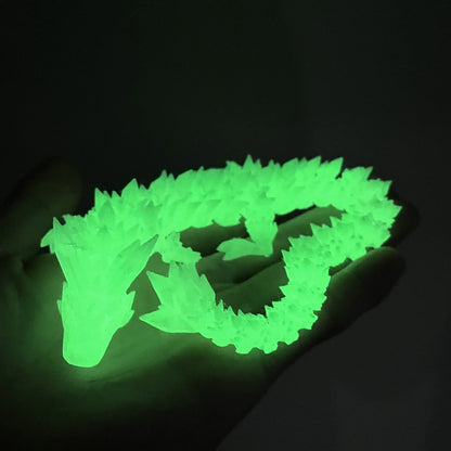 3D Printed Antistress Dragon Fidget Toy Rotatable Articulated 30cm Colors