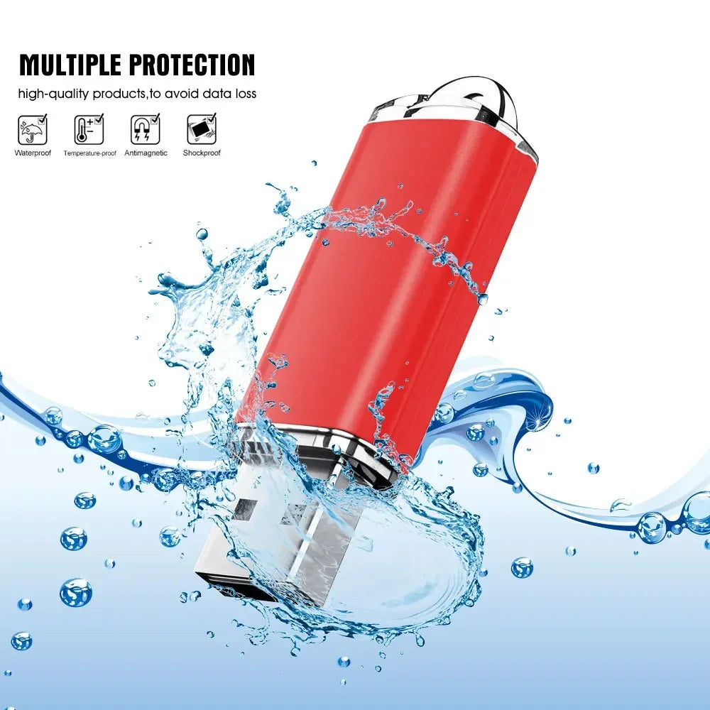 64gb usb 3.0 metal flash drive waterproof memory stick for pc, car, tv - high-speed data transfer, durable storage solution