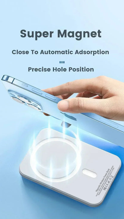 B0DNMM5L4V 50000mAh Portable Wireless Charger Macsafe Auxiliary Backup External Magnetic Battery Pack Power Bank for IPhone 15 14 13