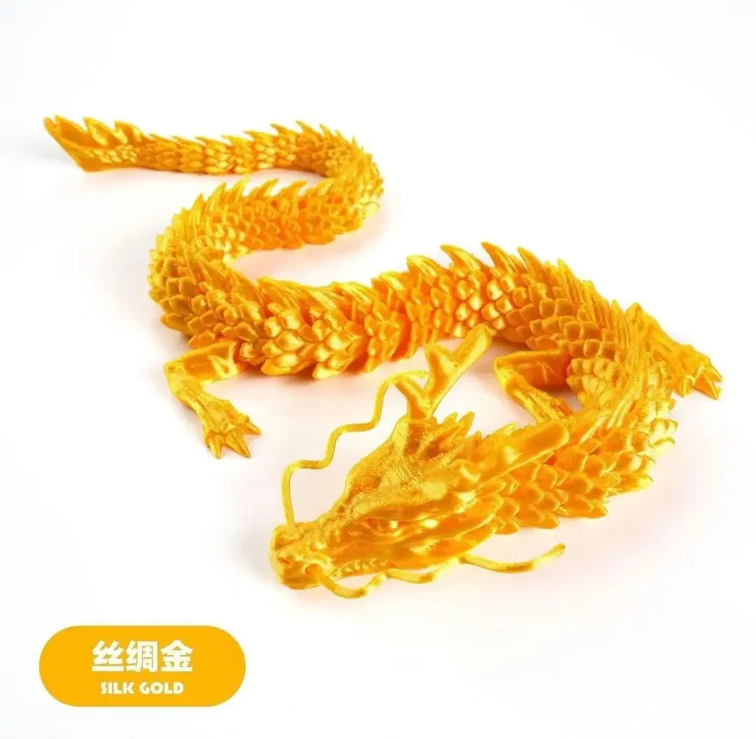 3d printed luminous chinese loong flexible dragon figurine home decoration gifts