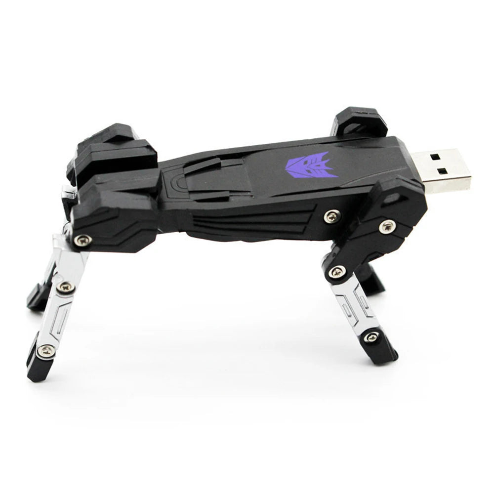 usb flash drive 64gb 128gb, high speed memory stick, creative transformers design, usb 2.0 interface, black yellow white plastic, ideal for business gifts and data storage
