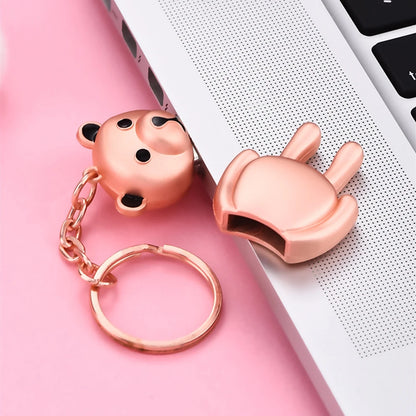 2TB New Cartoon Crystal Bear Flash Card Usb Flash Drive 1TB 512G 256G 2000G Cute Pen Drive  Thumb Memory Stick Storage Disk Gift
