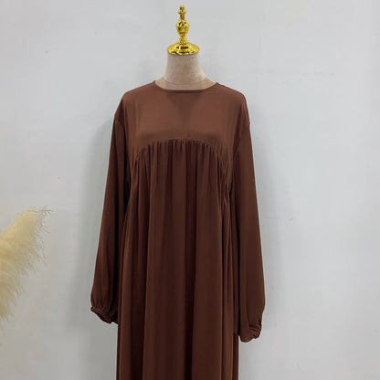 Modest Loose Muslim Dress Abaya Eid Ramadan Elegant With Pocket for Women, Comfortable Fit, Stylish Design, Perfect for Prayer and Daily Wear, Various Colors Available
