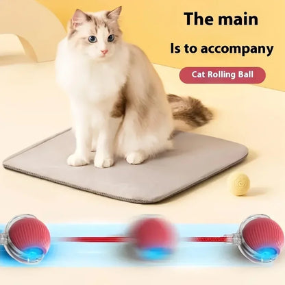 B0DPWS2C1S green Automatic Rolling Ball Interactive Ball Cat Toys Pet Supplies Electric Dog and Cat Training To Imitate Rat Rechargeable Products