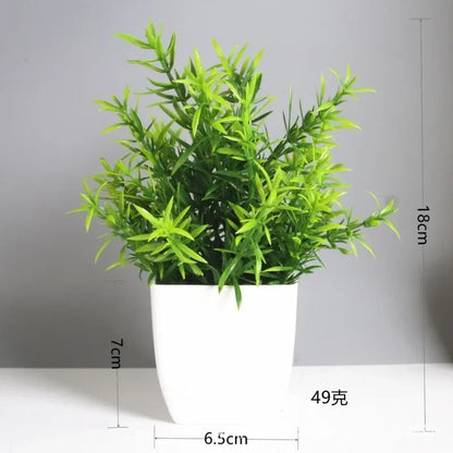 Artificial Bonsai Eucalyptus Potted Plant | Indoor Outdoor Decoration | Plastic Greenery for Home Garden Bedroom | Desktop Display | 1pc | Chinese Made