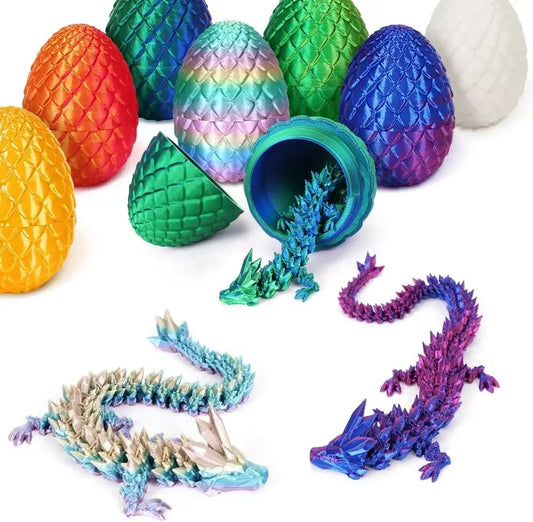3D Printed Dragon Egg Gift Set Crystal Collectible Statue Home Decor