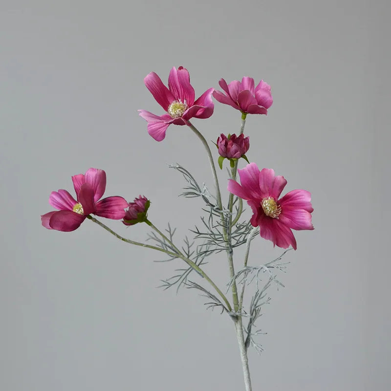 artificial gerbera daisy flower 60cm white silk stem for home, wedding, table, indoor decor - perfect for anniversary, baby shower, bridal party, birthday, housewarming