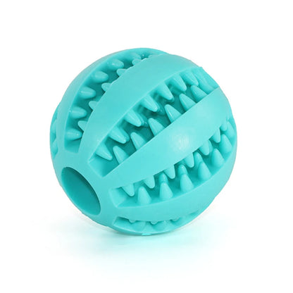 Rubber Dog Chew Toy - Indestructible Snack and Tooth Cleaning Interactive Ball for Large Dogs - Durable Soft Pet Accessories for Dog Training and Play
