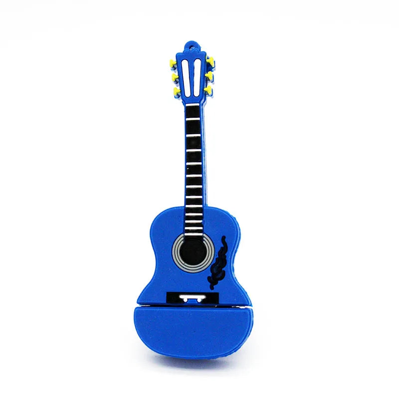 musical instrument usb flash drive 64gb/32gb/128gb silicone pen drive, piano guitar violin design, usb2.0 memory stick for data storage and transfer