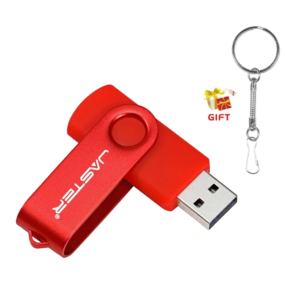 128gb waterproof usb flash drive with free key chain, 64gb rotatable memory stick, portable and shatterproof usb 2.0 thumb drive for laptop and business gifts