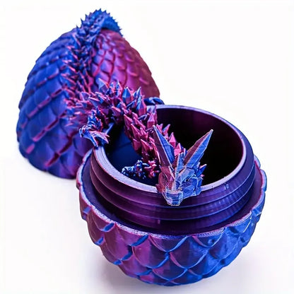 1pc Crystal Dragon Ornament, 3D Printed Fidget Dragon with Articulated Joints