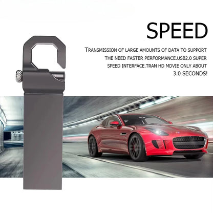 Waterproof Metal USB 2.0 Flash Drive 128GB Portable Memory Stick 64GB 100% Real Capacity Pen Drive 32GB High Speed U Disk 16GB Shatterproof USB Memory Stick