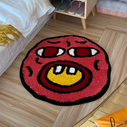 B0C4X34P2K LAKEA Cherry Bomb Rug Pink Handmade Tufted Carpet Room Decor