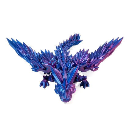 30cm 3D Printed Dragon in 13cm Egg Crystal Dragon Figurine for Kids 6+