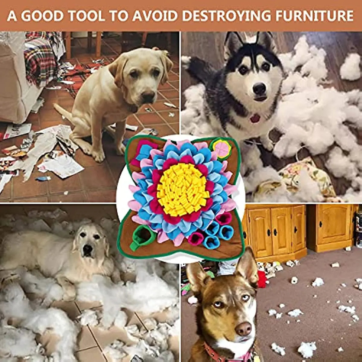 interactive pet snuffle mat for dogs and cats, fleece feeding blanket, anti-choking feature, mental stimulation, slow feeder training toy, enrichment activity pad