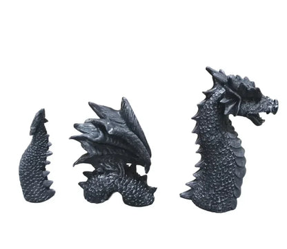 B0983D93Y8 Dragon Sculptures Resin Giant Lawn Sculpture Gothic Fantasy Dragon Figures Art Garden Patio Lawn Statues Furnishings Decoration