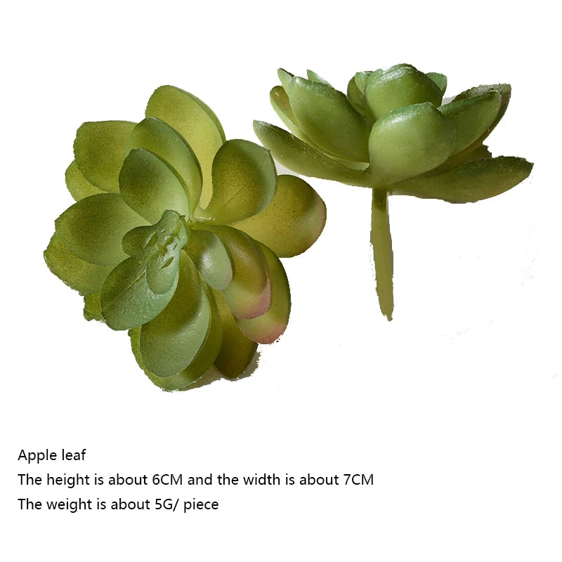 12pcs pvc artificial succulents set - flocking fake green plants for home, office, desktop bonsai decor, miniature potted flowers, fairy garden accessories