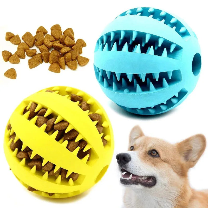 interactive small dog chew toy, 5cm tough rubber ball, tooth cleaning, treat dispenser, durable tpr for play and exercise, perfect indoor outdoor fun gift for pet lovers