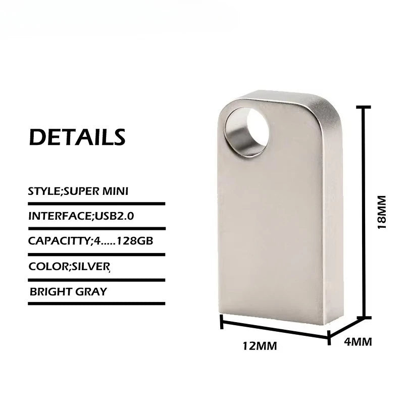 128gb metal usb flash drive keychain | high speed usb 3.0 memory stick | shatterproof waterproof pen drive for pc laptop tv | creative business gift