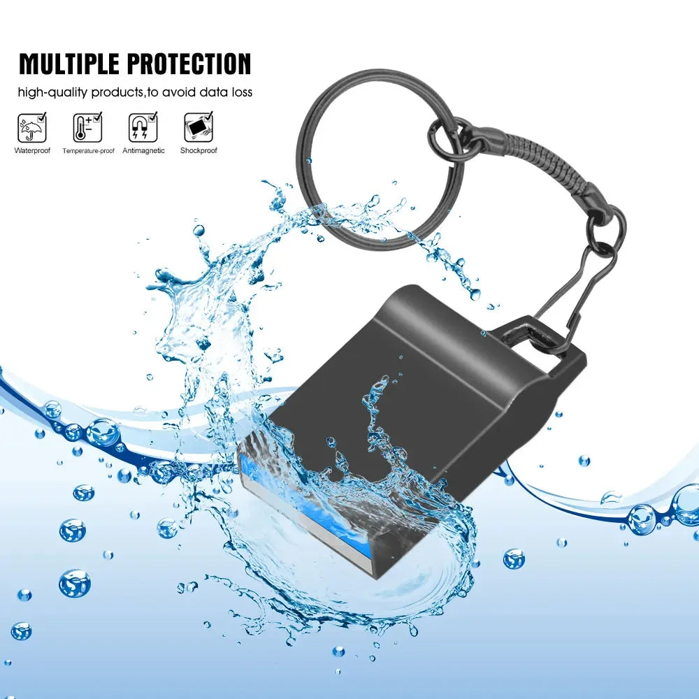 mini usb flash drive 16gb/32gb/64gb/128gb, high-speed metal usb 3.0 stick, portable pen drive for pc, laptop, photography, business, wedding gifts