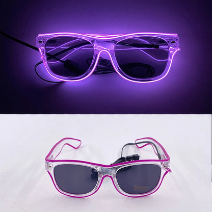 Funny Light Up Glasses Luminous LED Mosaic Glasses for Men and Women - Halloween Party Supplies, Glowing Neon Gafas for Festive Celebrations