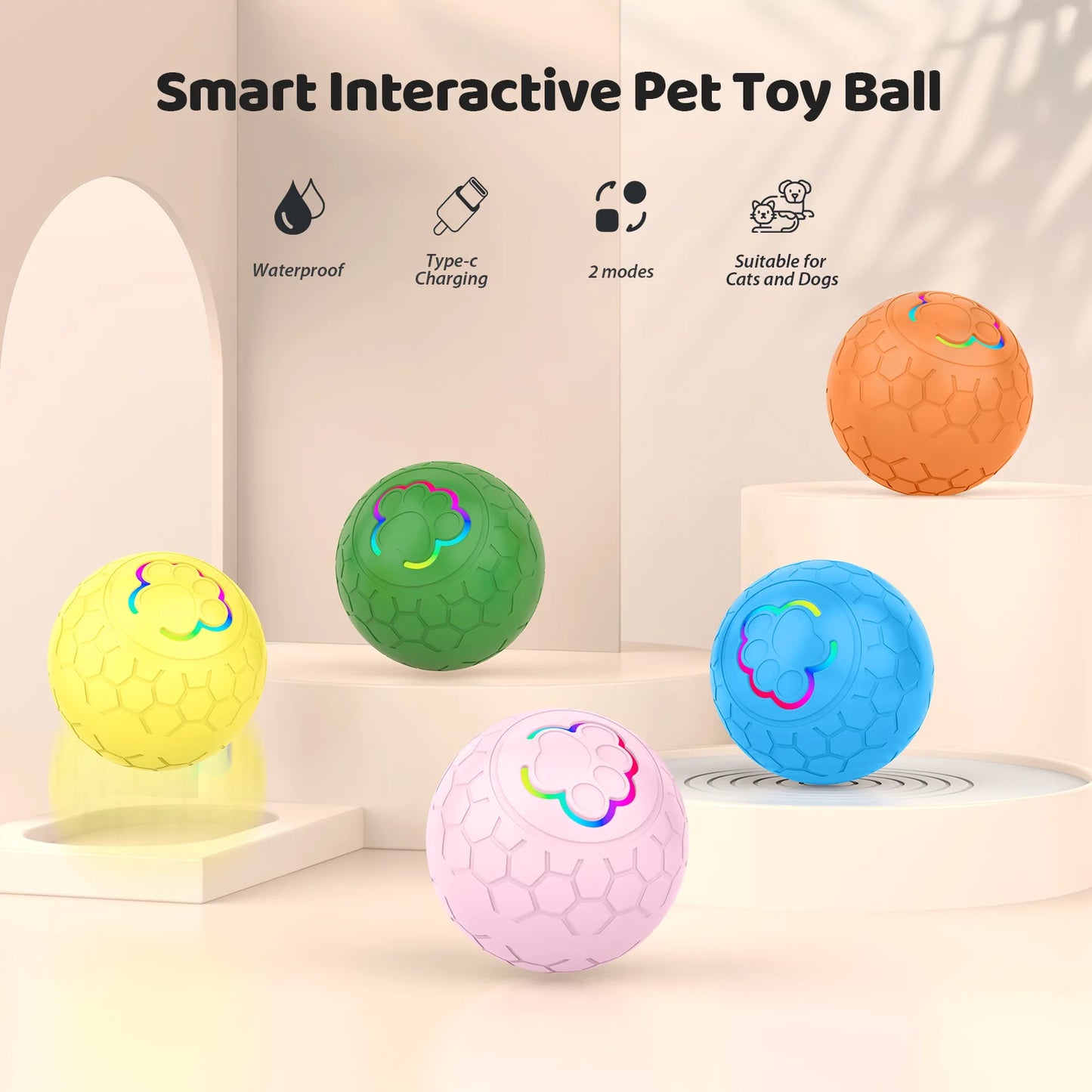 interactive dog ball toy, electric remote-controlled bouncing, durable chew-resistant plastic, engaging pet training game, indoor/outdoor fun, battery operated