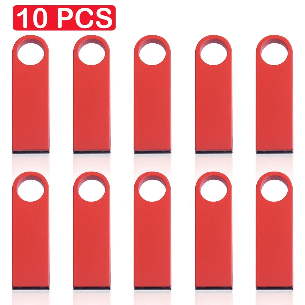 10 pcs lot mini metal usb flash drive 128gb creative business gift memory stick 64gb real capacity pen drive 32gb golden u disk