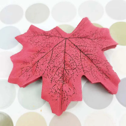 Pack of 50 or 100 Silk Artificial Maple Leaves for Seasonal Decor, Weddings, Christmas, Halloween, and DIY Crafts, Ideal for Indoor and Outdoor Home Decoration