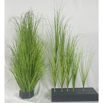 Artificial Green Grass Bush Set - PVC Material, 10 Piece Decorative Faux Reeds for Home, Outdoor, and Exhibition Use, Perfect for Floor Display and Simulated Grasslands