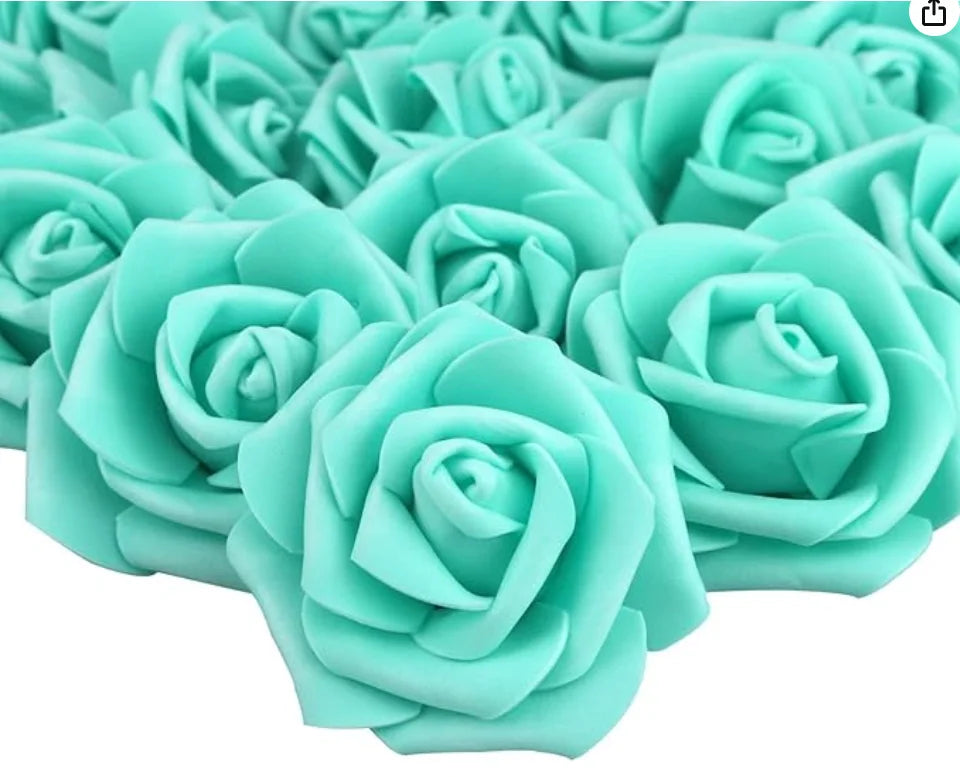 artificial soft foam rose heads - pe material blooms for wedding, party, home decor, diy crafts, floral arrangements, baby showers, indoor use, white & pink petals