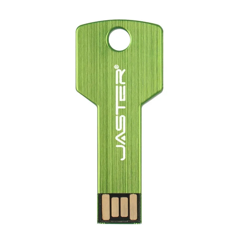 usb 2.0 key shape flash drive, waterproof metal pen drive, 4gb-64gb memory stick, portable data storage for business and personal use