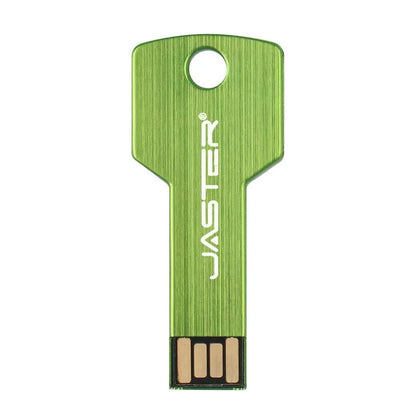 USB 2.0 Key Shape Flash Drive, Waterproof Metal Pen Drive, 4GB-64GB Memory Stick, Portable Data Storage for Business and Personal Use