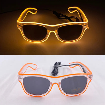 Funny Light Up Glasses Luminous LED Mosaic Glasses for Men and Women - Halloween Party Supplies, Glowing Neon Gafas for Festive Celebrations