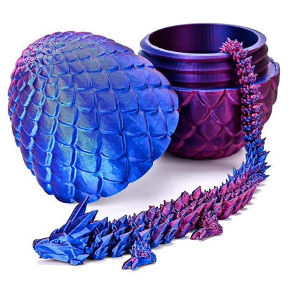 1set 3D Printed Dragon Egg With Dragon Figurine Funny Gift Room Decor