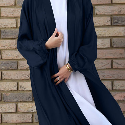 Prayer Clothes Women Satin Cardigan Robe Islamic Long-Sleeved Dress 2024 - Modest Fashion, Comfortable Fit, Ideal for Daily Wear and Special Occasions